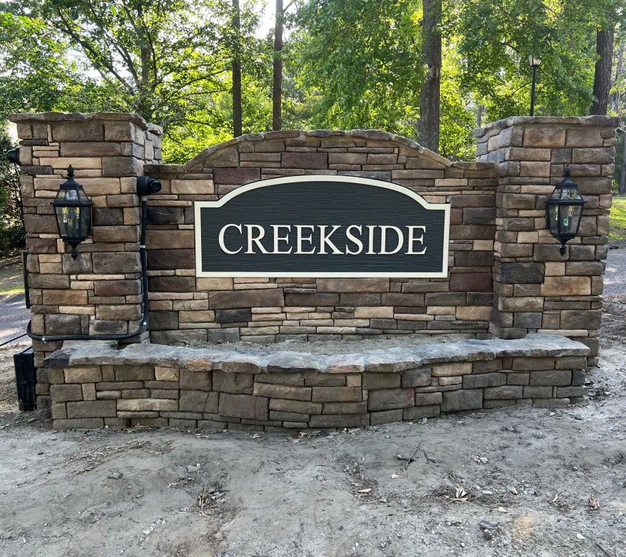 custom brick signages